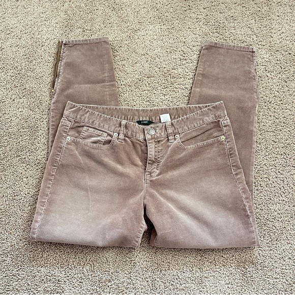 J. Crew Women's Toothpick Super Skinny Stretch Corduroy Ankle Zip Pants Size 30 - Picture 2 of 11